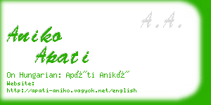 aniko apati business card